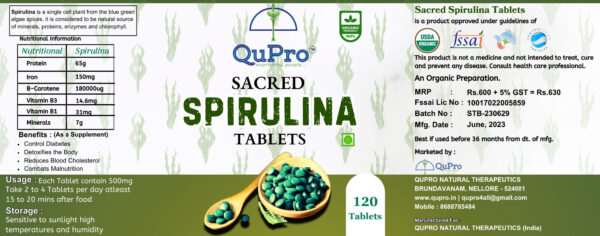 SACRED SPIRULINA TABLETS - Image 2