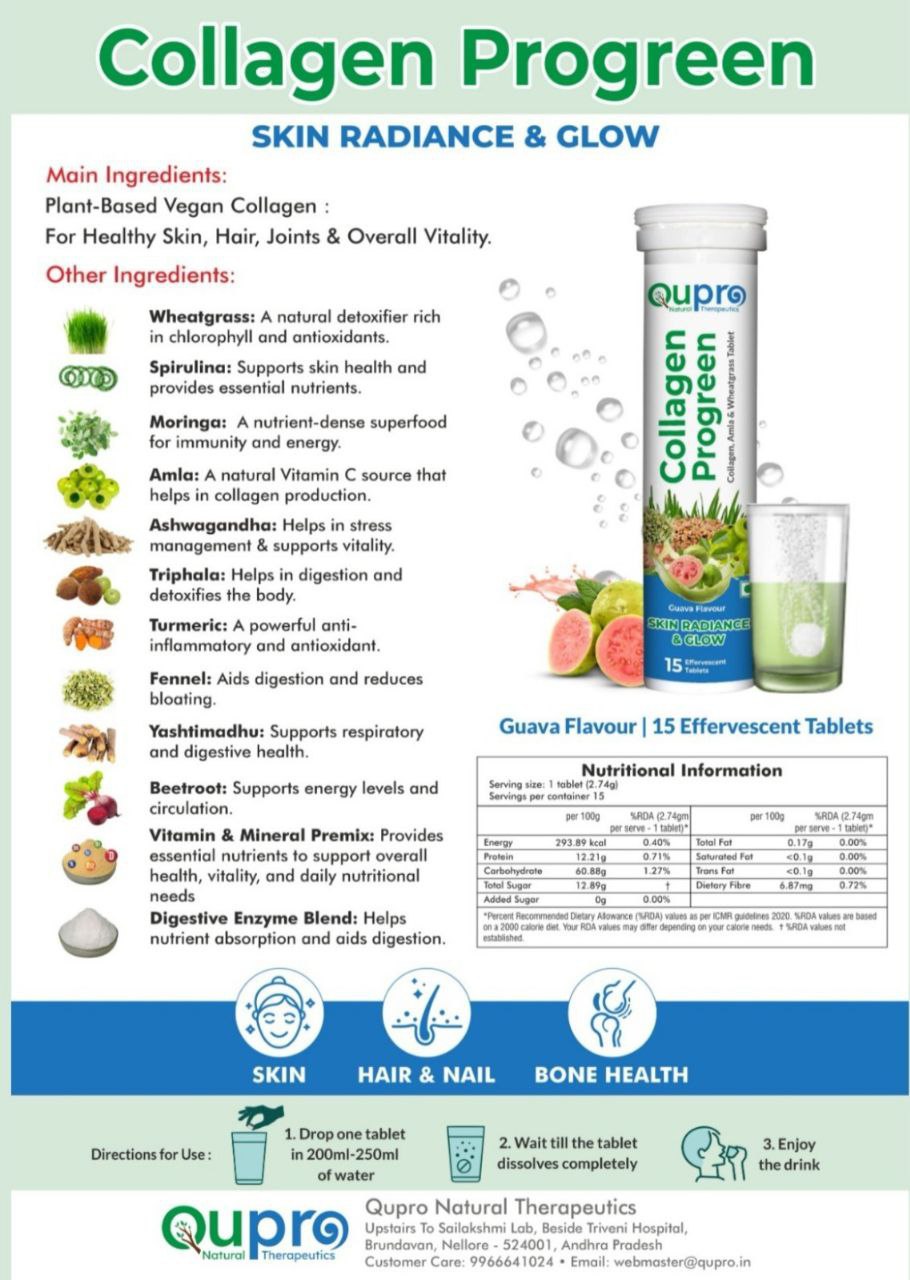Collagen Progreen | Powerful Vegan Collagen Formula for Glowing Skin, Strengthen Hair & Healthy Joints - Image 3