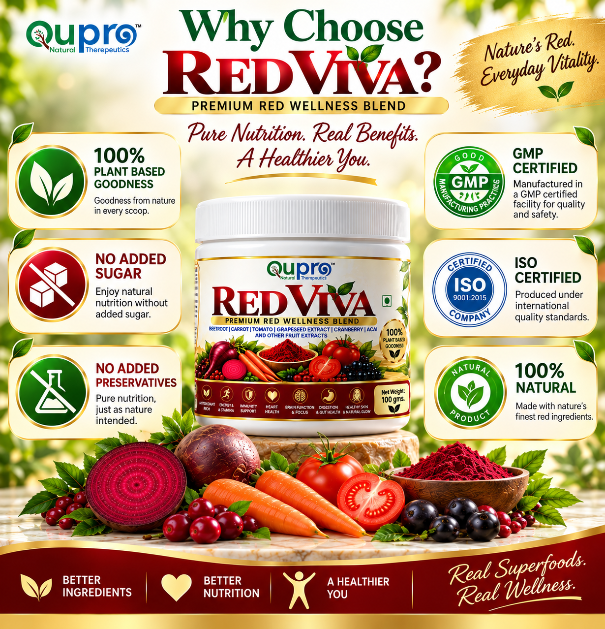 Qupro RED VIVA β Premium Red Wellness Blend | 100% Plant Based - Image 5